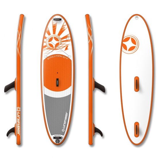 Promotion UNIFIBER Inflatable WindSUP Board Allround Evolution 10'7 (Pre-laminated Dropstitch Technology)