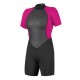 Promotion O'NEILL Womens wetsuit Reactor-2 2mm Back Zip S/S Spring BLACK/BERRY