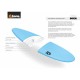 Promotion TORQ Surfboard Softboard 6.6 Fish Blue
