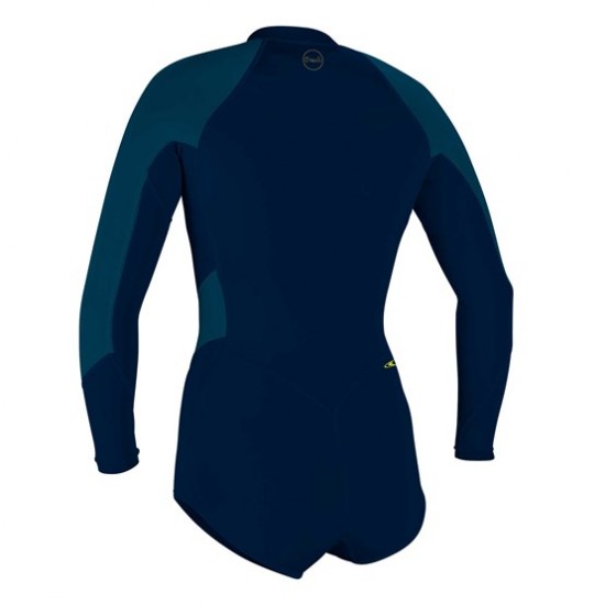 Promotion O'NEILL Womens wetsuit Bahia 2/1 Front Zip L/S Short Spring ABYSS/FRENCHNAVY
