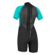 Promotion O'NEILL Womens wetsuit Reactor-2 2mm Back Zip S/S Spring BLACK/LTAQUA
