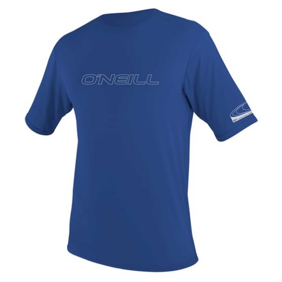 Promotion O'NEILL Mens rashguard Basic Skins S/S Sun Shirt PACIFIC