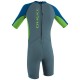 Promotion O'NEILL Kids wetsuit Reactor-2 2mm Back Zip S/S Spring - Boys GRAPHITE/DAYGLO/OCEAN