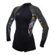 Promotion O'NEILL Womens wetsuit Bahia 2/1 Front Zip L/S Short Spring BLACK/BAYLEN/DARKOLIVE