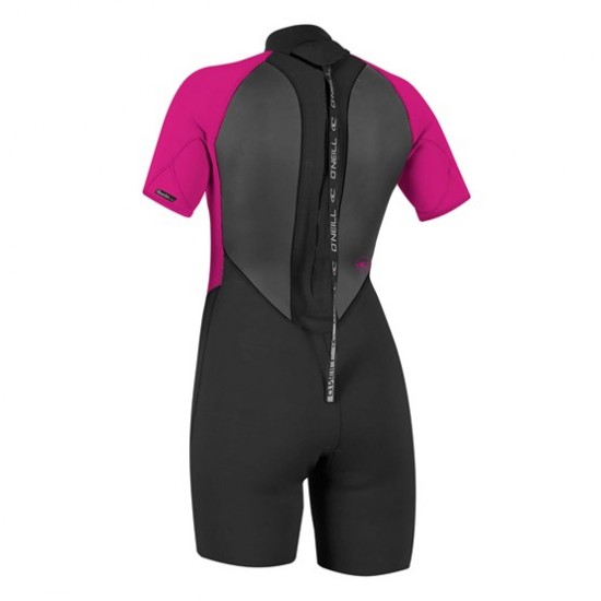 Promotion O'NEILL Womens wetsuit Reactor-2 2mm Back Zip S/S Spring BLACK/BERRY