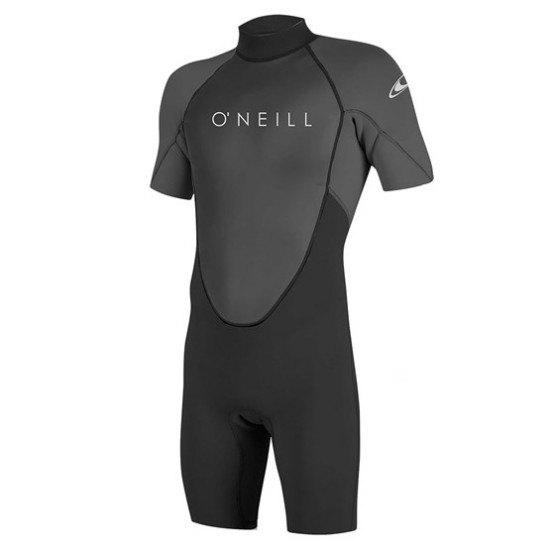 Promotion O'NEILL Mens wetsuit Reactor-2 2mm Back Zip S/S Spring BLACK/GRAPH
