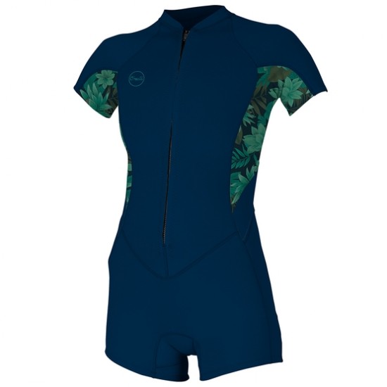 Promotion O'NEILL Womens Wetsuit BAHIA 2/1 FRONTZIP S/S SHORT SPRING 2019